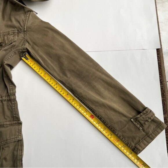 ARITZIA *  Talula TROOPER JACKET COAT w/ Hood  Green 100% cotton. - Picture 14 of 16